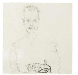 Portrett av Arthur Roessler, 1910 av Egon Schiele
