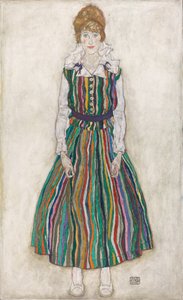 Portrett av Edith Schiele, kunstnerens kone av Egon Schiele