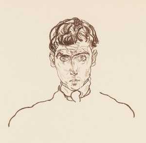 Portrett av Paris av Gutersloh, 1918. av Egon Schiele