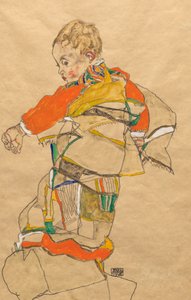 Portrett av et barn (Anton Peschka, Jr.) av Egon Schiele