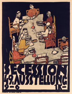Plakatreklame Secession 49 Utstilling av Egon Schiele