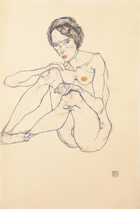 Sittende kvinnelig naken, 1914