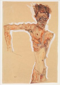 Selvportrett, 1911 av Egon Schiele