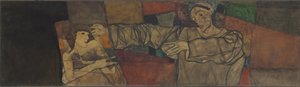 Selvportrett med modell av Egon Schiele