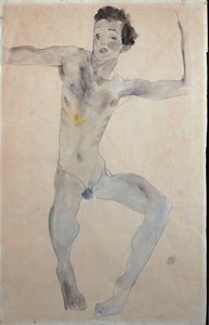 Selvportrett, 1911 av Egon Schiele