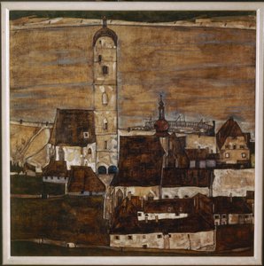Stein II (maleri på lerret) av Egon Schiele