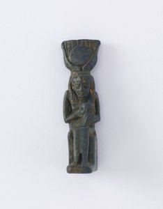 Figur av Isis og Horus, muligens ptolemaisk periode, 305-30 f.Kr. (fajanse)
