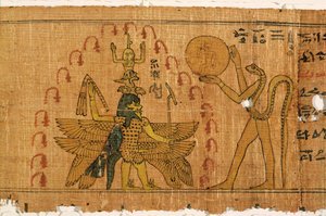 Magisk papyrus, sendynastisk, ptolemaisk periode (332–30 f.Kr.) av Egyptian