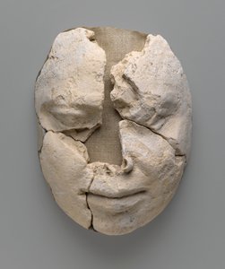 Mummimaske til en mann som kun består av ansiktet (gips) av Egyptian