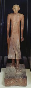 Statuett av Nakhti, kansler under regjeringen til Sesostris I (c.1956-c.1911 BC) fra Assiut, Middle Kingdom, c.1934-1898 BC (polykromt tre)