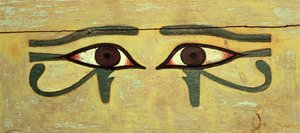 Udjat Eyes on a Coffin, Middle Kingdom (tre og maling)