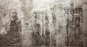Egyptisk antikvitet: uferdige tegninger som dekorerer graven til visiren Ramose (18. dynasti). Luxor, Vestbredden, graven til adelige Egypt av Egyptian 18th Dynasty