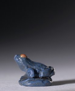 Froskeamulett, ca. 1380-1330 f.Kr. (polykrom fajanse) av Egyptian 18th Dynasty