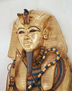 Kongens innerste kiste, Tutankhamons grav (ca. 1370-1352 f.Kr.) New Kingdom (gull innlagt med halvedelstener)