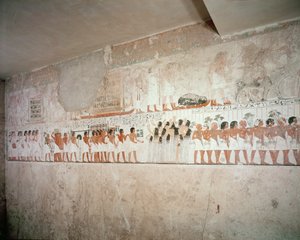 Interiør av graven til Ramose, New Kingdom, ca. 1360 f.Kr. (veggmaleri)
