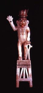 Pleomorphic unguent vase, fra Tomb of Tutankhamun, New Kingdom (alabaster) av Egyptian 18th Dynasty