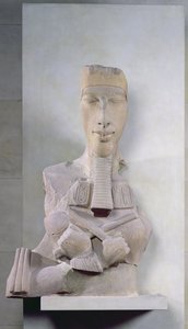 Osirid-søylen til Amenophis IV (Akhenaten) fra Karnak, Amarna-perioden, New Kingdom, ca. 1353-37 f.Kr. (sandstein)