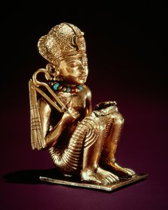 Anheng som representerer Amenophis III, fra graven til Tutankhamon, New Kingdom (gull) (se også 148198)