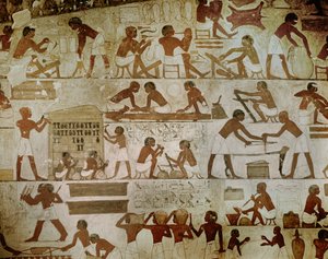 Rekhmere inspiserer av Egyptian 18th Dynasty