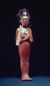 Shabti-figur av kongen fra Tutankhamons grav (ca. 1370-1352 f.Kr.) New Kingdom (forgylt tre)