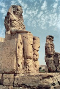 The Colossi of Memnon, statuer av Amenhotep III, ca. 1375-1358 f.Kr.