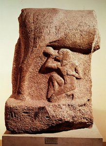 Gudinnen Hathor dier farao Horemheb, New Kingdom, ca. 1344-1314 f.Kr. (rød granitt)
