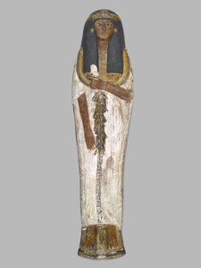 Kiste til fruen av huset, Weretwahset, gjenskrevet for Bensuipet, funnet i Theben, New Kingdom, ca. 1292-1190 f.Kr. (malt tre) (se også 293507)