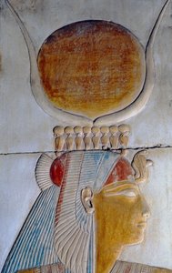 Profil av Isis, Temple of Seti I, Abydos av Egyptian 19th Dynasty