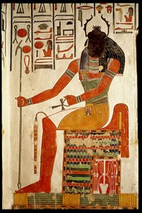 Guden, Khepri, fra graven til Nefertari, New Kingdom (veggmaleri) av Egyptian 19th Dynasty