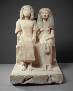 Yuny and His Wife Renenutet, ca. 1280 f.Kr. (malt kalkstein)