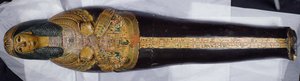 Innerlokk til mumien til Nesyamun, muligens funnet i Deir El-Bahri, New Kingdom, ca. 1100 f.Kr. (malt tre) av Egyptian 20th Dynasty