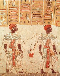 Nubiere, fra graven til Ramses III (ca. 1184-1153 f.Kr.) Nytt rike av Egyptian 20th Dynasty