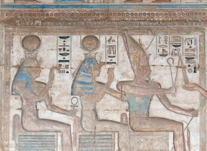 Malt relieffbilde på vegg av Egyptian 20th Dynasty
