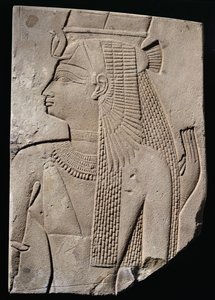 Relieff av en guddommelig konsort, sen periode, ca. 780-656 f.Kr. (sandstein)