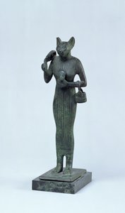 Statuett av gudinnen Bastet, tredje mellomperiode (bronse)