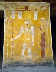 Veggmalerier fra Tomb of Pa Nentwy, Bahariya Oasis, Giza, Egypt. Egyptisk sivilisasjon, 26. dynasti, 663-525 f.Kr. av Egyptian 26th Dynasty
