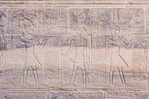 Relieffer ved Philae-tempelet, Aswan, Egypt