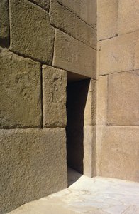 Granittmur fra Valley Temple of Khafre, Old Kingdom