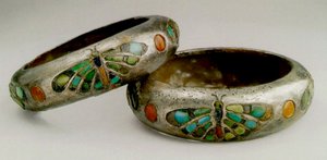 Queen Hetep-heres Is-armbånd (sølv, turkis, lapis-lazuli, karneol)