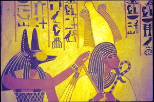 Det gamle Egypt, veggmaleri, Sennufers grav, adeliges grav, Theben av Egyptian Egyptian