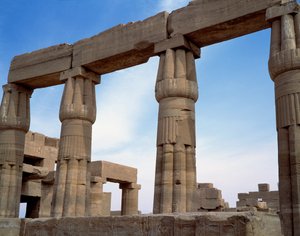 Egyptisk antikvitet: utsikt over Karnak-tempelet. Egypt av Egyptian Egyptian
