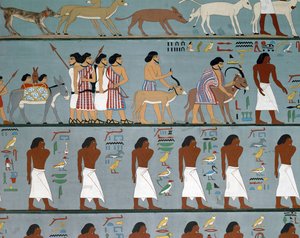 Semittisk stamme ber om tillatelse til å reise inn i Egypt, kopi (maleri)