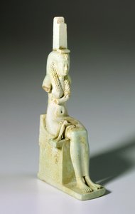Amuletten av Isis og Horus, 305-30 f.Kr. (fajanse) av Egyptian Ptolemaic Period