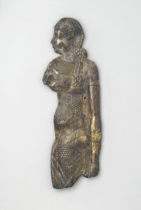 Panel som viser en kvinneskikkelse, muligens 1. århundre f.Kr. (gullbelagt repouse-sølv) av Egyptian Ptolemaic Period