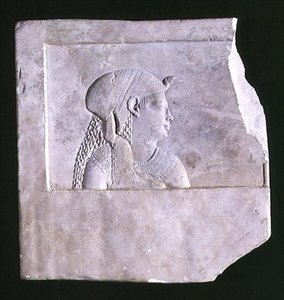Skulptørmodell av en gudinne, ca. 246-222 f.Kr. (kalkstein) av Egyptian Ptolemaic Period