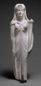 Statue av en ptolemaisk dronning, kanskje Cleopatra VII, 200-30 f.Kr. (dolomittisk kalkstein) av Egyptian Ptolemaic Period