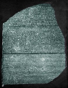 Rosettasteinen (granodioritt) av Egyptian Ptolemaic Period
