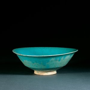 Fatimid turkis glasert bolle av Egyptian School