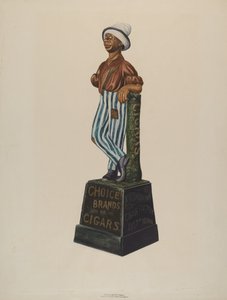 Sigarbutikkfigur av Einar Heiberg