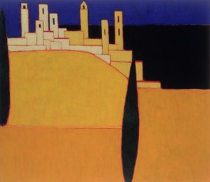 San Gimignano, Toscana, 2000 (akryl på lerret)